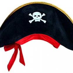 Mey İthalat® Kaptan Jack Kadife Çocuk Boy Korsan Şapkası