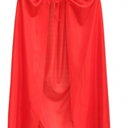 Mey İthalat® Kırmızı Renk Yakalı Pelerin Çocuk Boy 90 cm