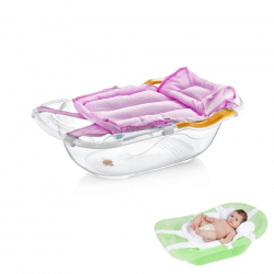 Mey İthalat®  Köpüklü Bebek Banyo Küvet Filesi 164 Pembe