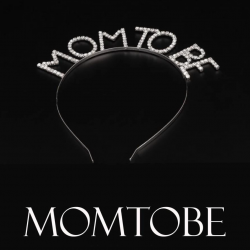 Mey İthalat® Kristal Taşlı Gümüş Renk Mom to Be Tacı Anne Tacı