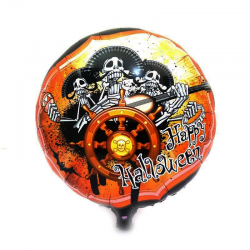 Mey İthalat® Kuru Kafalı Korsanlar Halloween Şekilli Folyo Balon 45 cm