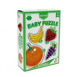 Mey İthalat® LC7227 Laço, Baby Puzzle - Meyveler - İlk Puzzle / +12 ay