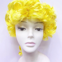 Mey İthalat® Marquis Baroque Peruk Barok Dönem Yargıç Peruğu Sarı Renk