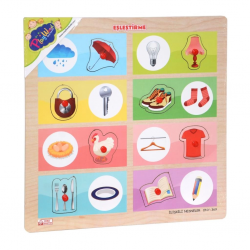 Mey İthalat® ONY-369-370 Ahşap Tutmalı Eşleştirme İlişkili Nesneler -Onyıl