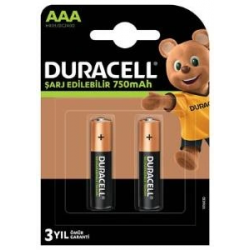 Mey İthalat®   Şarj Edilebilir Pil 2'Li AAA 750 mAh