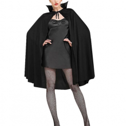 Mey İthalat® Siyah Renk Yakalı Halloween Pelerini 90 cm