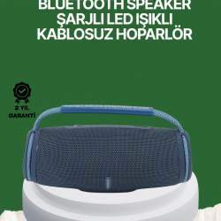 Mey İthalat® Net Stereo Ses Sunan IPX5 Su Geçirmez Bluetooth Hoparlör