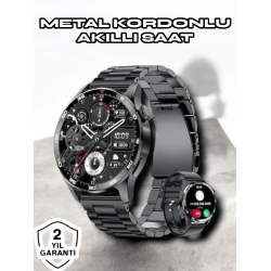 Mey İthalat® NFC ve Kablosuz Şarjlı Akıllı Saat EKG, Nabız & Spor Modları ile iOS ve Android Uyumlu