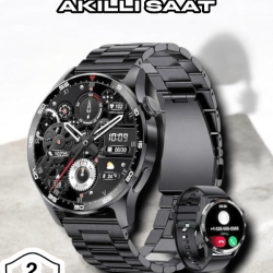 Mey İthalat® NFC ve Kablosuz Şarjlı Akıllı Saat EKG, Nabız & Spor Modları ile iOS ve Android Uyumlu