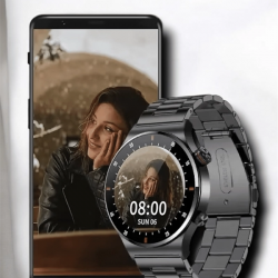 Mey İthalat® NFC ve Kablosuz Şarjlı Akıllı Saat EKG, Nabız & Spor Modları ile iOS ve Android Uyumlu