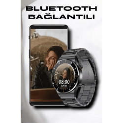 Mey İthalat® NFC ve Kablosuz Şarjlı Akıllı Saat EKG, Nabız & Spor Modları ile iOS ve Android Uyumlu