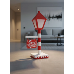 Mey İthalat® Noel Temalı Tabelalı Lamba Dekoratif Aydınlatma Yılbaşı Süsü