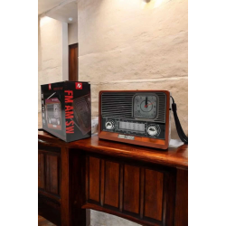 Mey İthalat® Nostaljik Görünümlü USB Girişli Bluetooth Bağlantılı Radyo