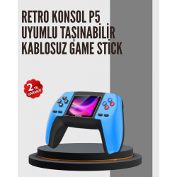 Mey İthalat® Nostaljik Mini GamePad | 520 Hazır Oyun, Tak ve Oyna