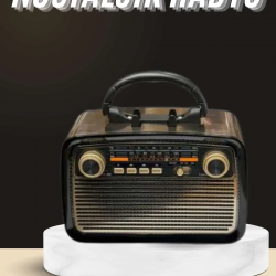 Mey İthalat® Nostaljik Radyo Bluetooth Bağlantılı Müzik Kutusu Ahşap
