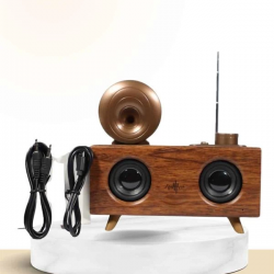 Mey İthalat® Nostaljik Radyo Bluetooth Bağlantılı Şarjlı Yüksek Ses Kaliteli