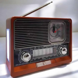 Mey İthalat® Nostaljik Radyo USB,AUX Ve SD Kart Girişli Bluetooth Bağlantılı