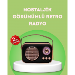 Mey İthalat® Nostaljik Retro Radyo – Bluetooth, USB ve FM Özellikli Şık Tasarım