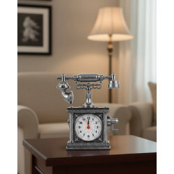 Mey İthalat® Nostaljik Telefon Tasarımlı Masa Saati Yüksek Sesli Alarm