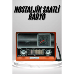 Mey İthalat® Nostaljik Vintage Radyo Taşınabilir Bluetooth Bağlantılı Hoparlör Radyo