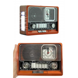 Mey İthalat® Nostaljik Vintage Radyo Taşınabilir Bluetooth Bağlantılı Hoparlör Radyo