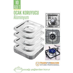 Mey İthalat® Ocak Koruyucu Folyo - Kızartma Yemek Yağ Koruyucu Folyo 10 ADET