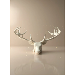 Mey İthalat® odern Geyik Başı Biblo 25 cm Zarif Masa Üstü Dekor