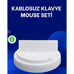 Mey İthalat® Ofis ve Ev Kullanımı İçin Kablosuz Klavye Fare Seti - Ergonomik ve Pratik