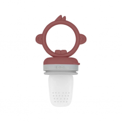 Mey İthalat®   Silikon Püre Meyve Sebze Emziği Velvet Rose / Powder Grey