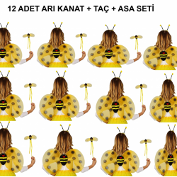 Mey İthalat® Okul Gösterileri için 12'li Arı Kanadı Seti - Etkinlik Kanatları