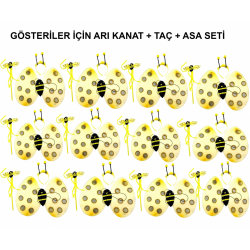 Mey İthalat® Okul Gösterileri için 12'li Arı Kanadı Seti - Etkinlik Kanatları