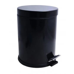 Mey İthalat® Onno Siyah Pedallı Çöp Kovası 5 Lt