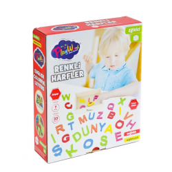 Mey İthalat® ONY-402 Ahşap Renkli Harfler 33 Parça -Onyıl Oyuncak