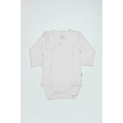 Mey İthalat®   Organik Natural Basic Style Kruvaze Uzun Kol Body BS17102 Beyaz