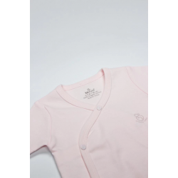 Mey İthalat®   Organik Natural Basic Style Kruvaze Uzun Kol Body BS17102 Pembe