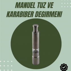 Mey İthalat® Orta Boy Kararbiber ve Tuz Öğütücü – Kolay Kullanım, Şık Tasarım