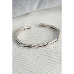 Mey İthalat® Otantik Gümüş Renk Motif İşleme Plaka Erkek Bileklik