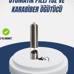 Mey İthalat® Otomatik Baharat Değirmeni Paslanmaz Gövde Ergonomik Tasarım