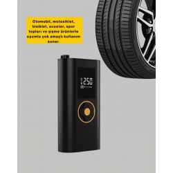 Mey İthalat® Otomatik Duran Dijital Hava Pompası Kompakt ve Taşınabilir Tasarım