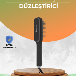 Mey İthalat® Otomatik Kapanmalı Saç Düzleştirici Tarak Elektriklenme Önleyici