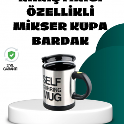 Mey İthalat® Otomatik Karıştırmalı Termos Kupa | Ergonomik Tasarım