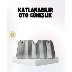 Mey İthalat® Otomobil Güneşliği – Katlanabilir Tasarım ve Süngerli Isı Yalıtımı