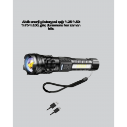 Mey İthalat® Outdoor ve Acil Durum İçin Güçlü LED El Feneri