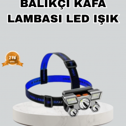 Mey İthalat® Outdoor ve Gece Balıkçılığı İçin LED Kafa Lambası – USB Şarjlı, 60° Ayarlanabilir Far