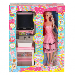 Mey İthalat® OYD-02390 Bebek ve Aynalı Lavabo Oyun Seti  Oyuncak