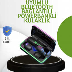 Mey İthalat® Oyun Modlu E10 Bluetooth Kulaklık Powerbank ve LED Ekranlı