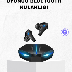 Mey İthalat® Oyuncu Bluetooth Kulaklık Tam Kablosuz Stereo LED Işıklı