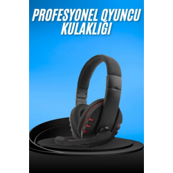 Mey İthalat® Oyuncu Kulaklığı Kulak Üstü Kablolu Gaming Kulaklık Mikrofonlu ANC Özelliği