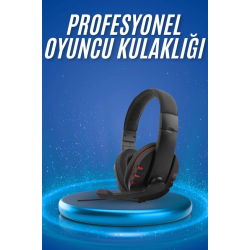 Mey İthalat® Oyuncu Kulaklığı Kulak Üstü Kablolu Stereo Mikrofonlu Yumuşak Kulak Yastığı