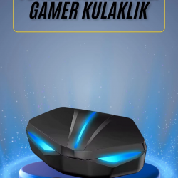 Mey İthalat® Oyuncu Kulaklığı Mikrofonlu Kablosuz Gaming Kulaklık Powerban Yüksek Ses Kaliteli